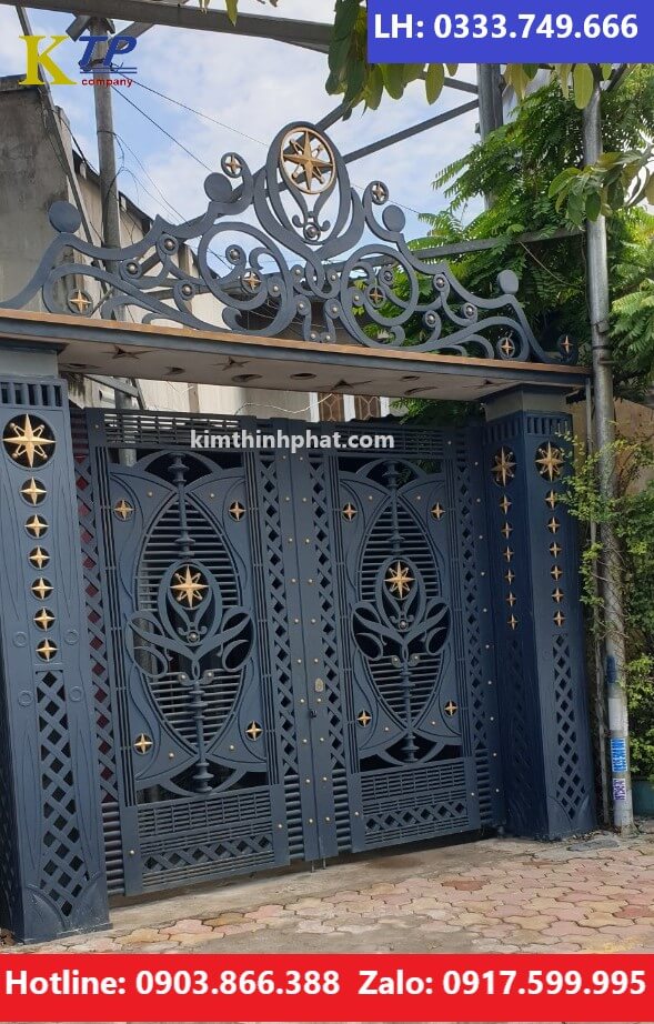 Cổng sắt hoa văn đẹp