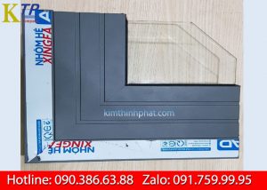 Mẫu góc nhôm Xingfa AD màu xám