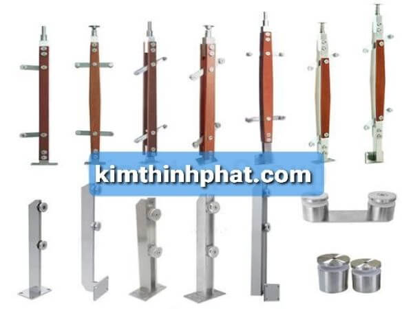 Một số kiểu trụ (phụ kiện) cầu thang kính