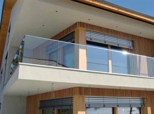Mẫu lan can kính cường lực không trụ rẻ đẹp