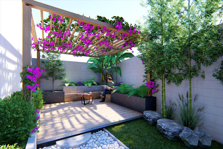 9 mẫu thiết kế sân vườn đẹp đơn giản nhưng đầy ấn tượng