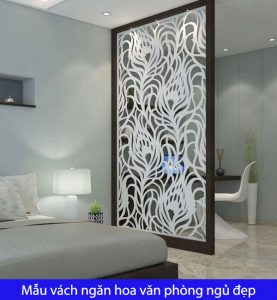 Mẫu vách ngăn hoa văn phòng ngủ đẹp