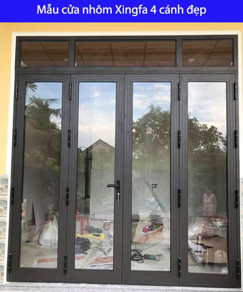 Mẫu cửa nhôm Xingfa 4 cánh đẹp