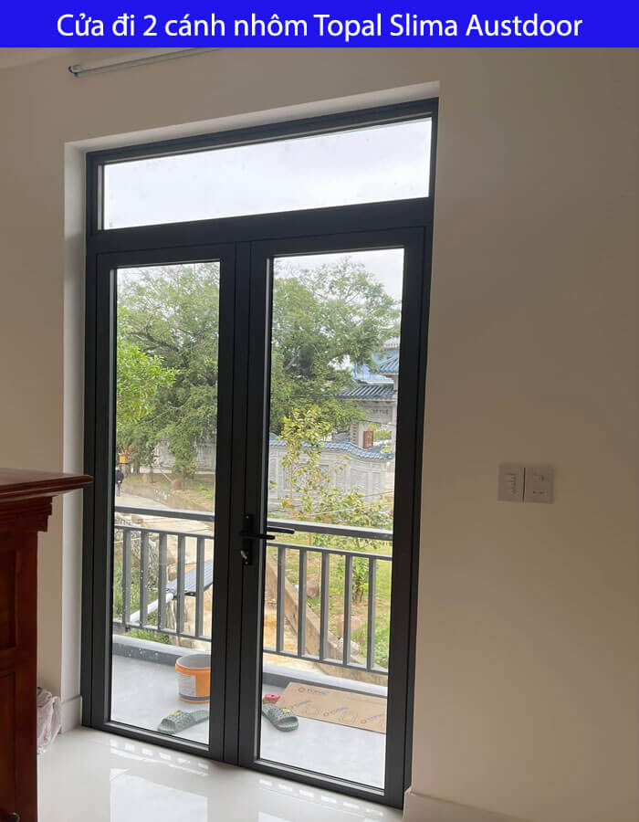 Cửa đi 2 cánh nhôm Topal Slima Austdoor