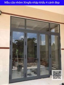 Mẫu cửa nhôm Xingfa nhập khẩu 4 cánh đẹp