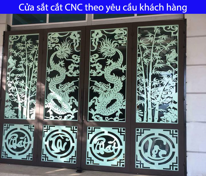 Cửa sắt cắt CNC theo yêu cầu khách hàng