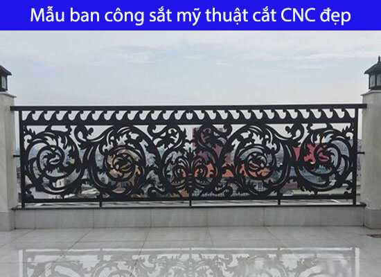 Mẫu ban công sắt mỹ thuật cắt CNC đẹp