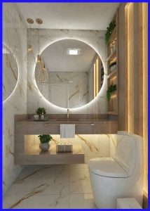 Mẫu-gương-tròn-không-viền-kết-hợp-với-đèn-led