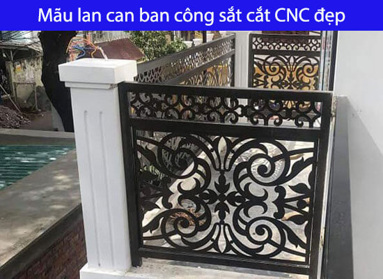 Mẫu lan can ban công sắt cắt CNC đẹp