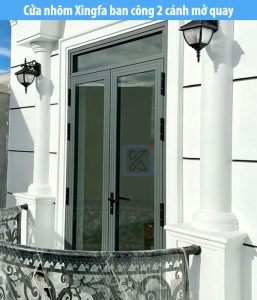 Cửa ra ban công lắp đặt từ hệ nhôm Xingfa