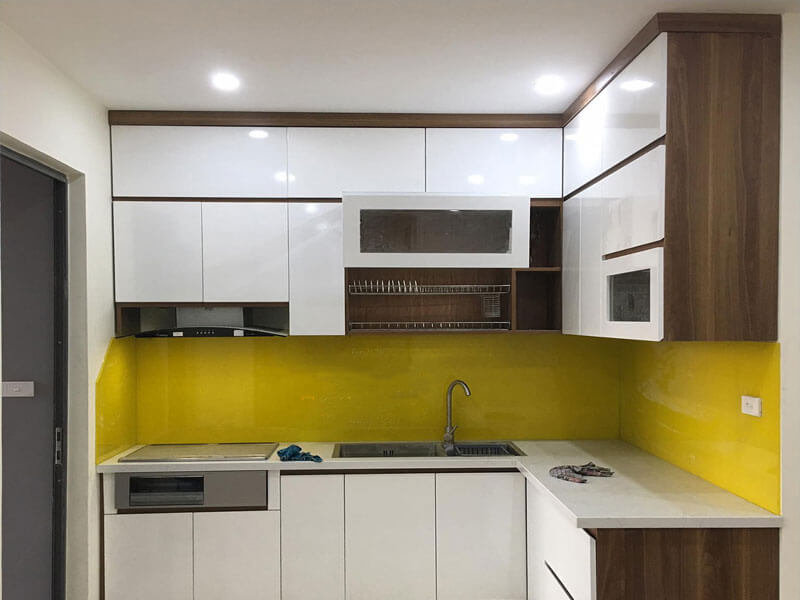 Mẫu tủ bếp chữ L đẹp và hiện đại