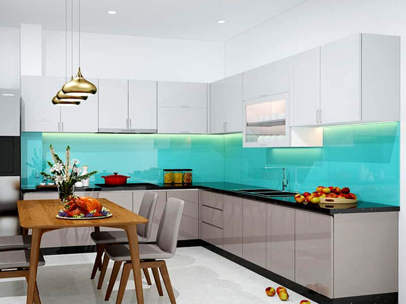 Mẫu tủ bếp đẹp chữ L
