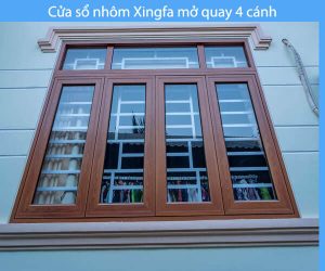 Cửa sổ nhôm Xingfa mở quay 4 cánh