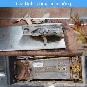 Cửa kính cường lực bị hỏng