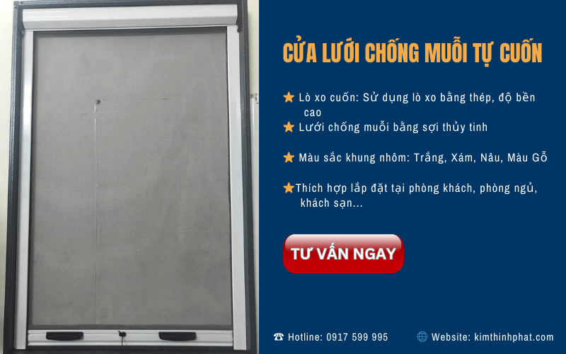 Cửa lưới chống muỗi tự cuốn