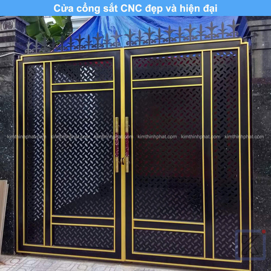 Cửa cổng sắt CNC đẹp và hiện đại