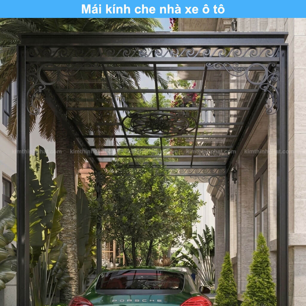 Mái kính che nhà xe ô tô